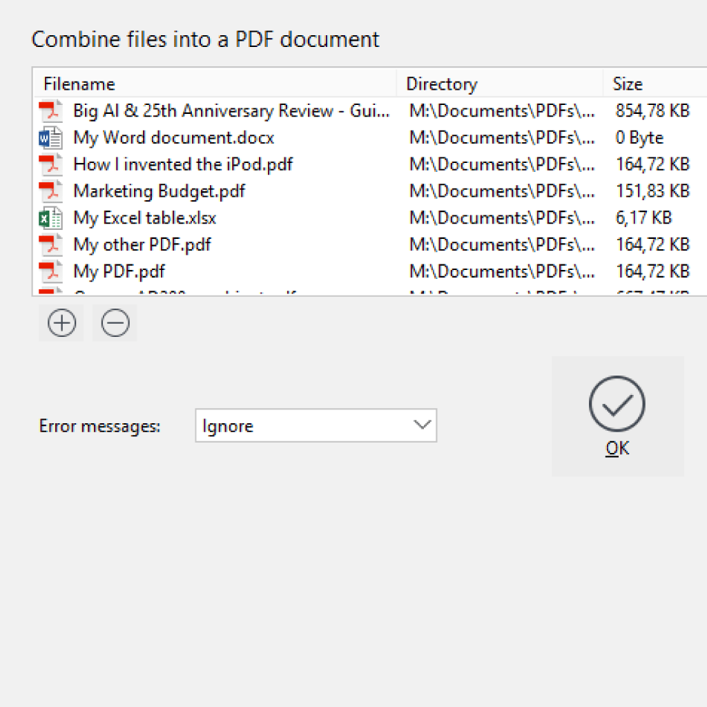 Screenshot (Zoom): Merge PDFs and other documents with PdfEditor