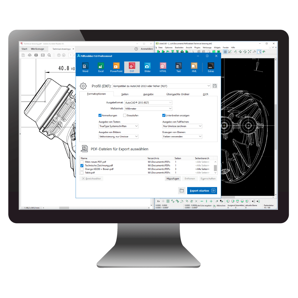 PDF in CAD umwandeln mit PdfGrabber