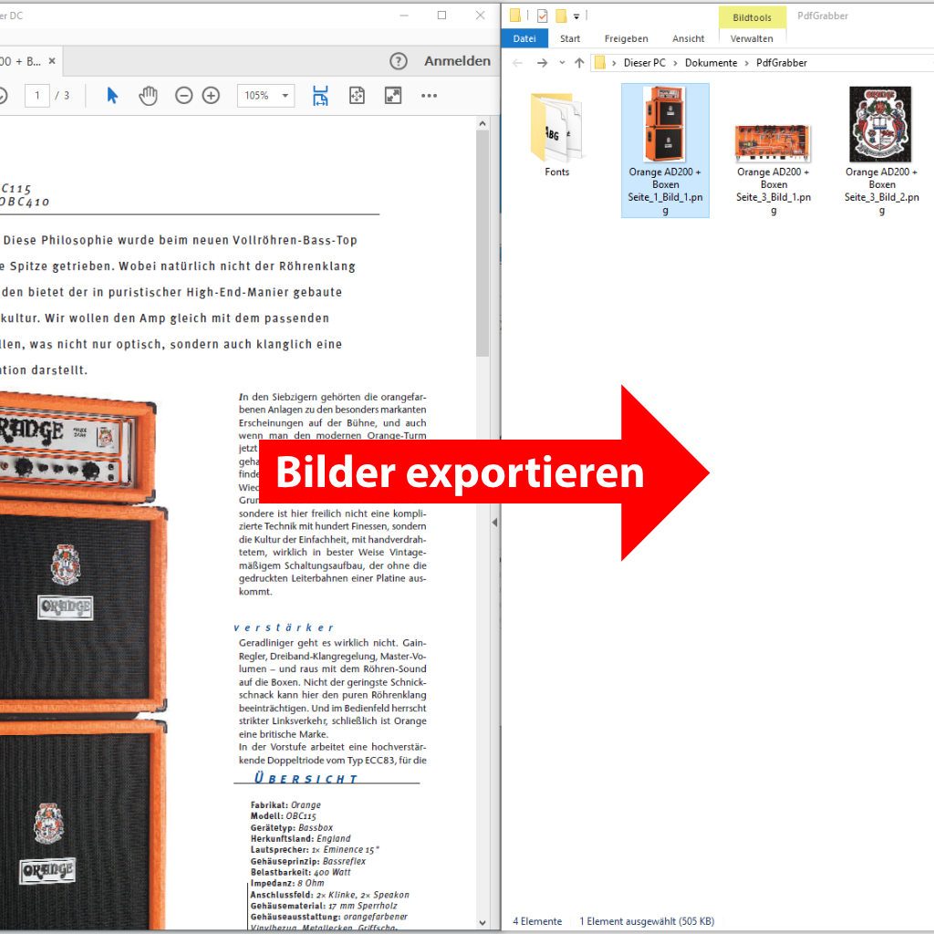 Bilder aus PDF exportieren / abspeichern
